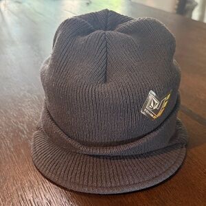 Volcom Black Knit Beanie Hat